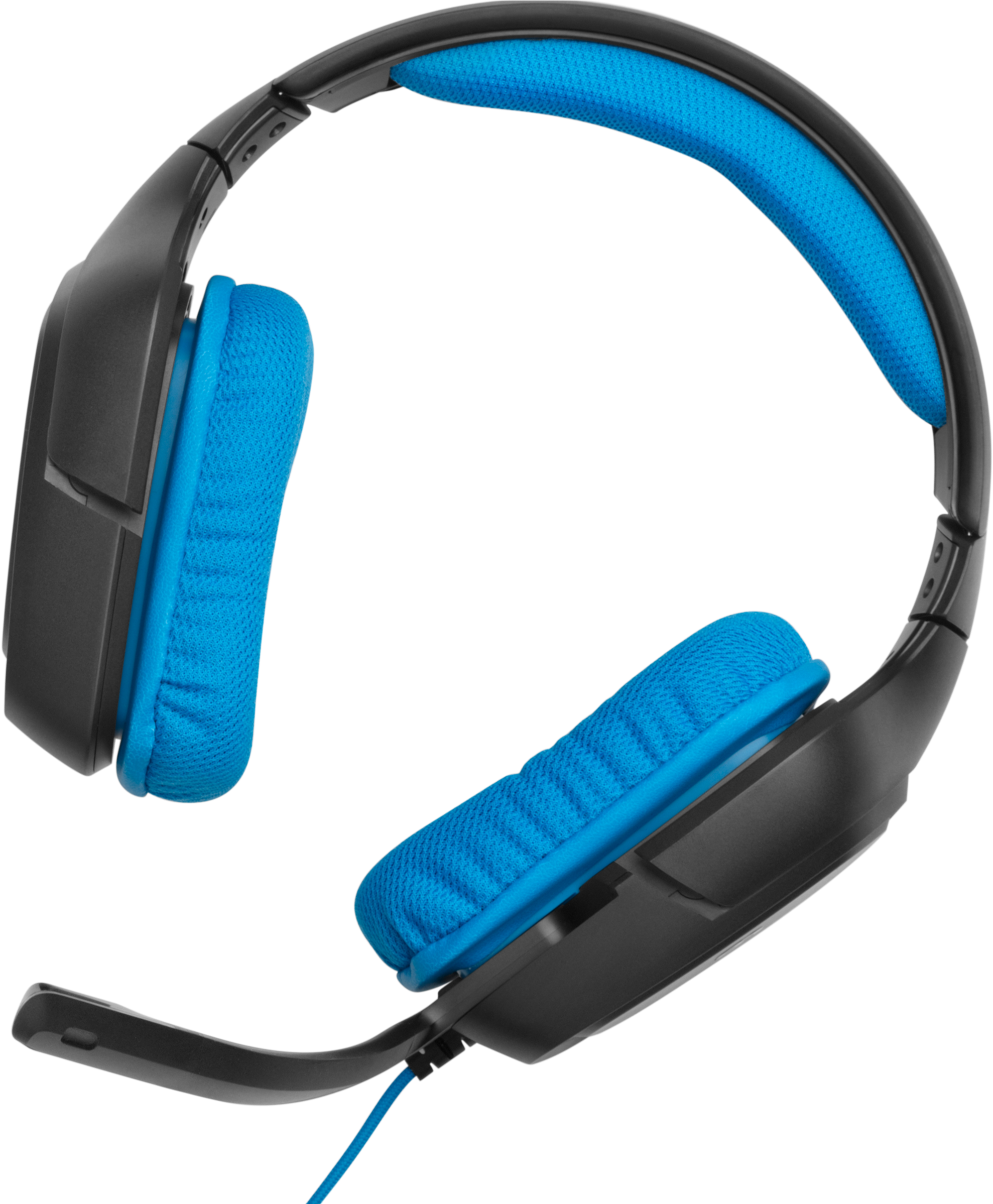 Blue Black Gaming Headset PNG image