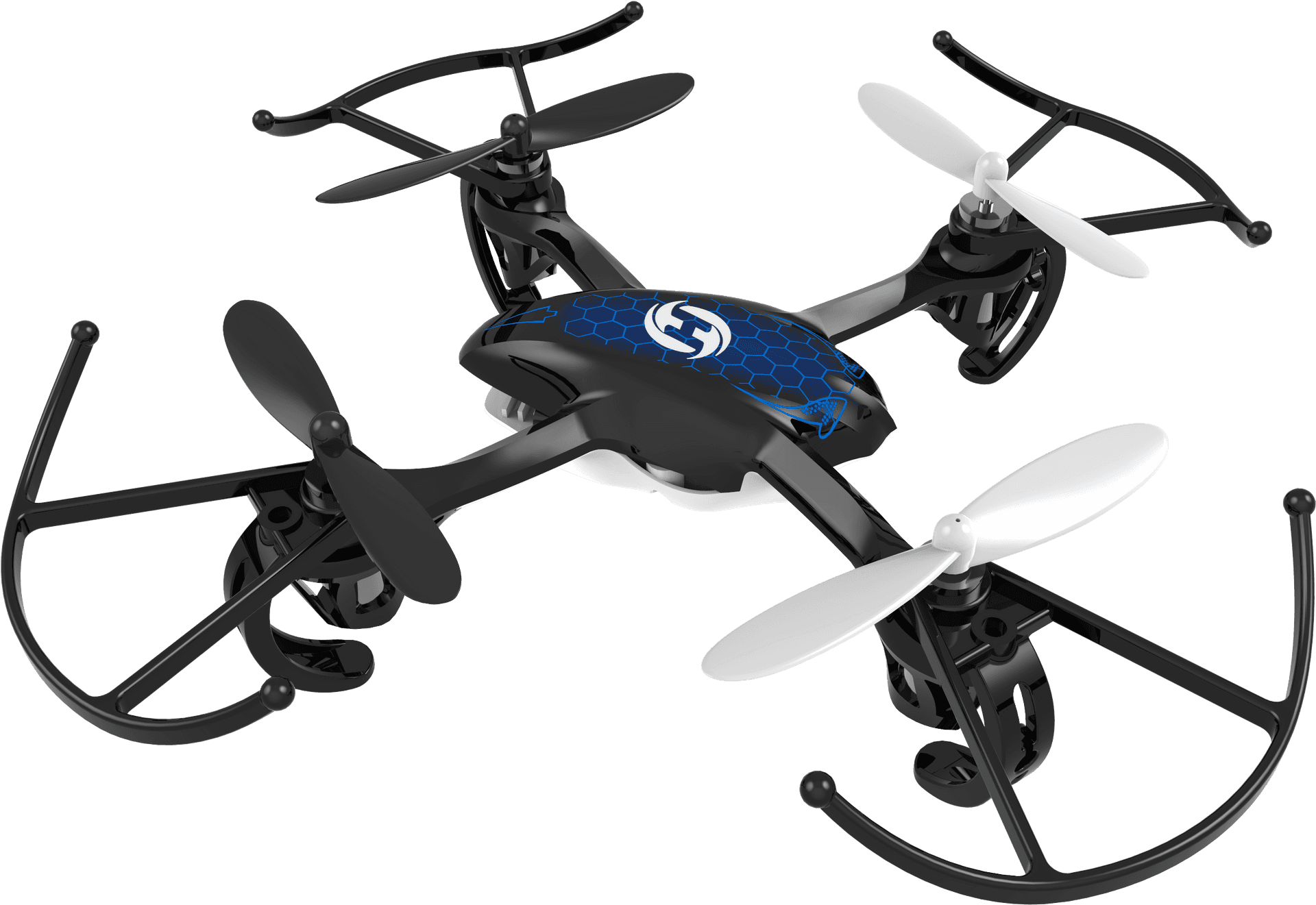 Blue Black Quadcopter Drone PNG image