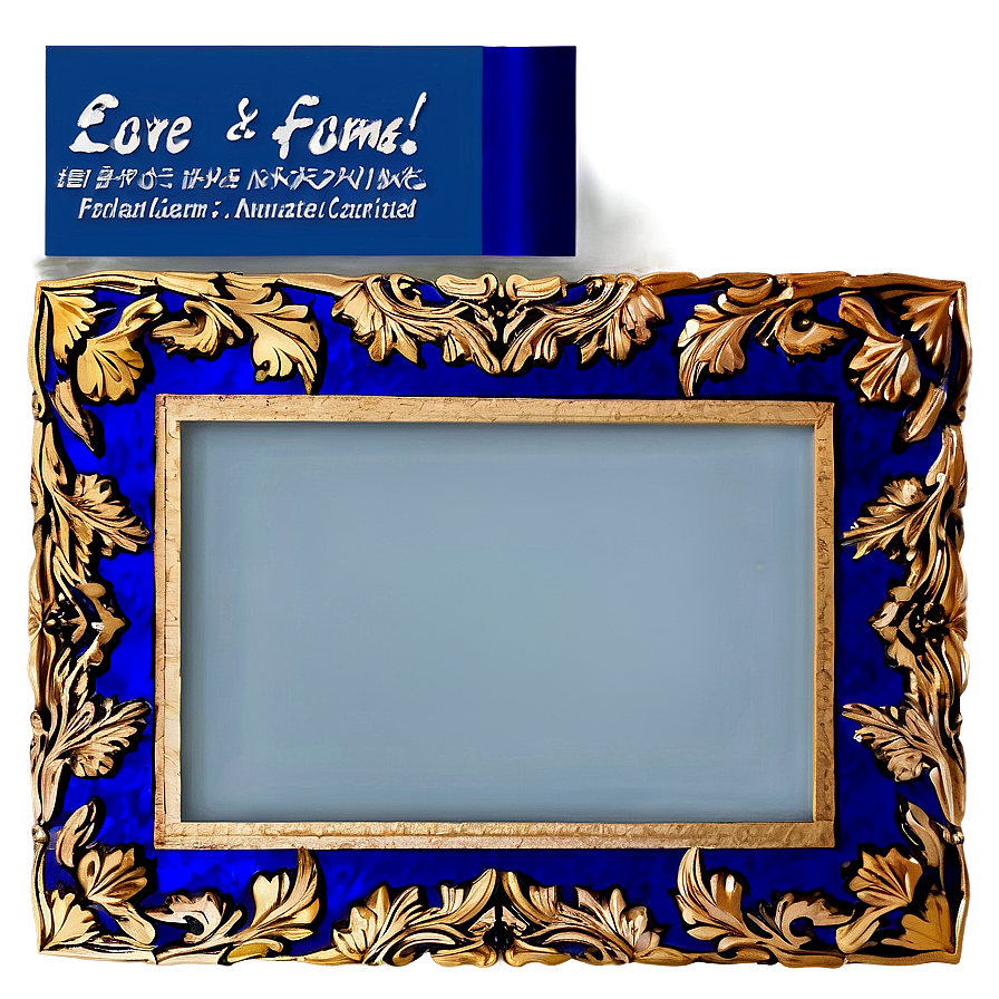 Blue Border Frame For Certificate Png 06202024 PNG image