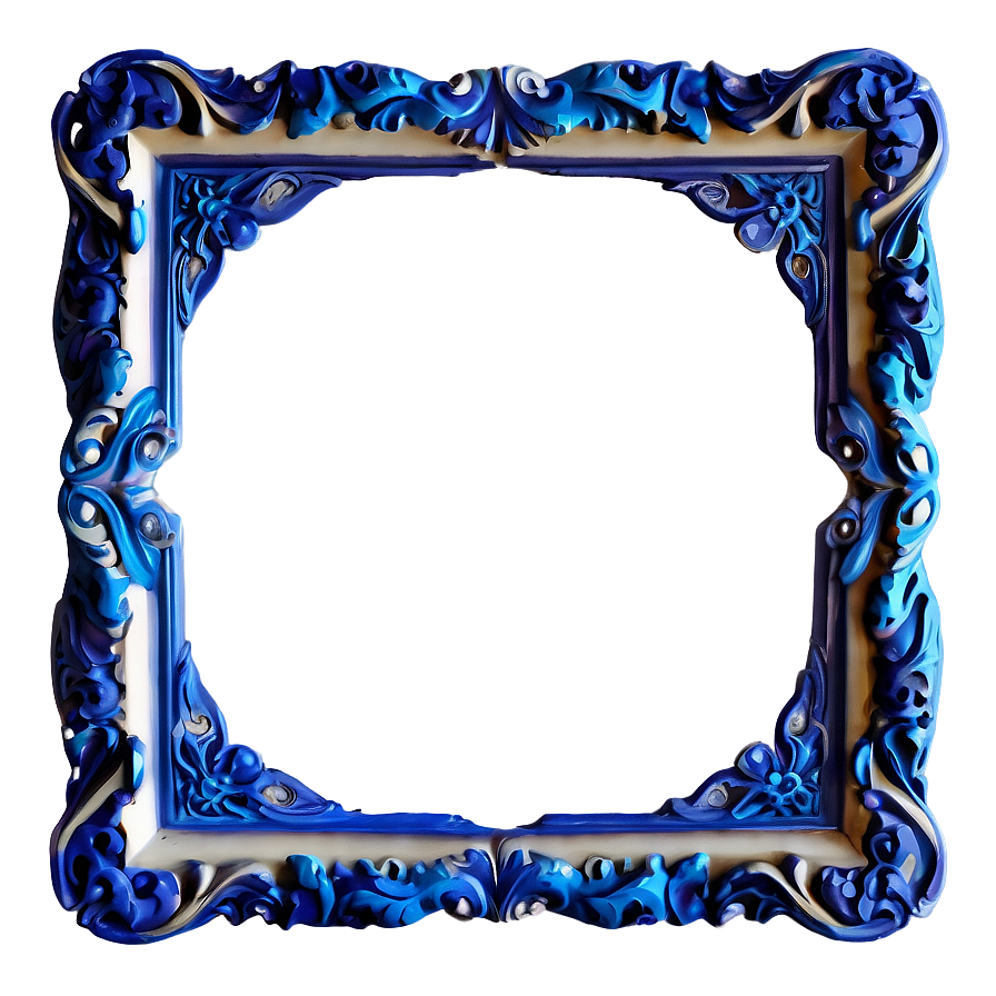 Blue Border Frame For Certificate Png 06202024 PNG image