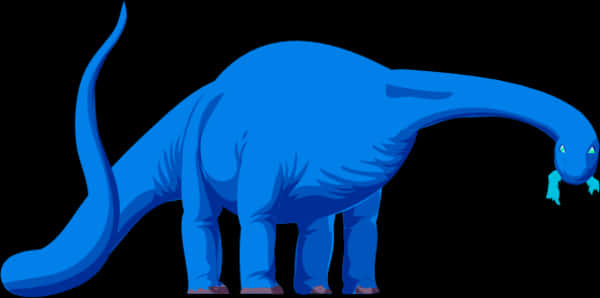 Blue_ Brachiosaurus_ Vector PNG image