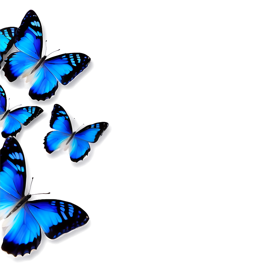 Blue Butterflies Design Png Uyx60 PNG image