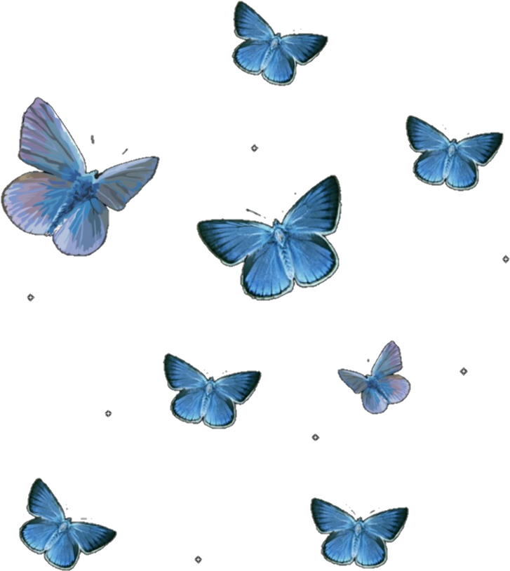 Blue Butterflies Pattern PNG image