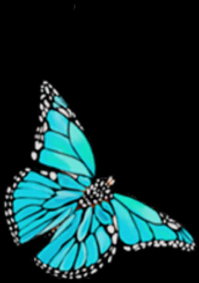 Blue Butterfly Illustration PNG image