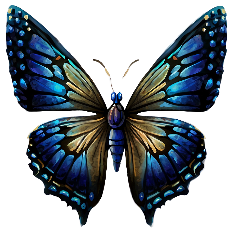 Blue Butterfly Illustration Png Hhp PNG image