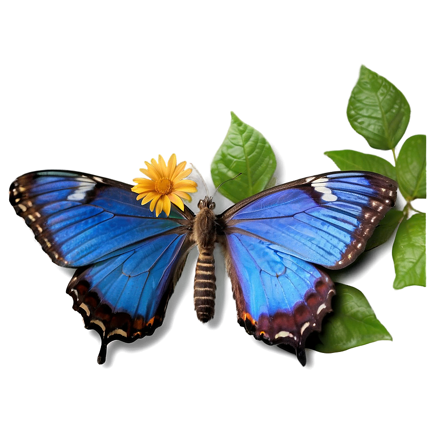 Blue Butterfly In Sunlight Png Mxc76 PNG image