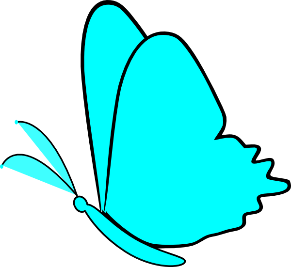 Blue Butterfly Silhouette PNG image