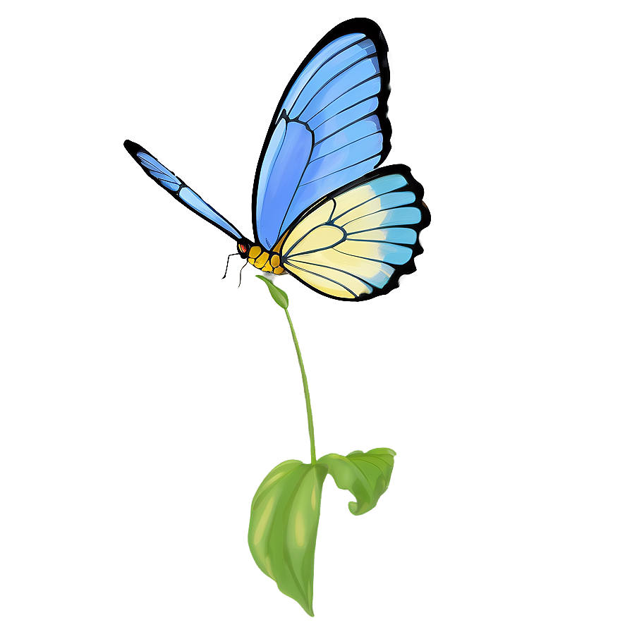 Blue Butterfly With Open Wings Png Fcy PNG image