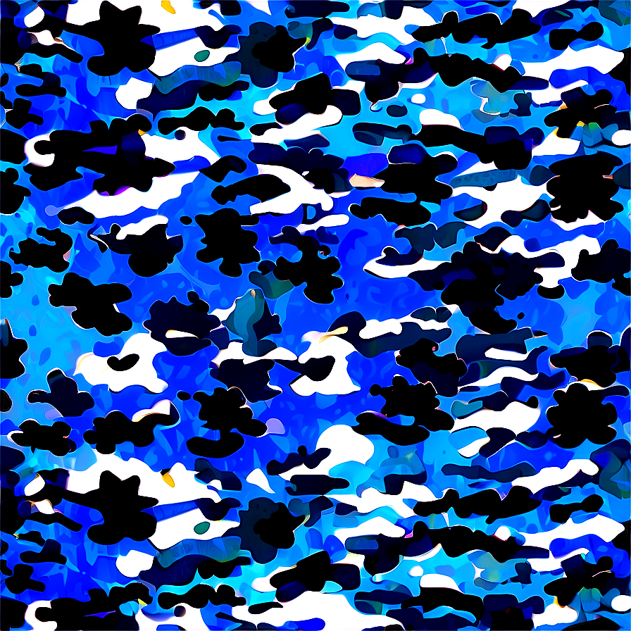 Blue Camo Fabric Png 05062024 PNG image