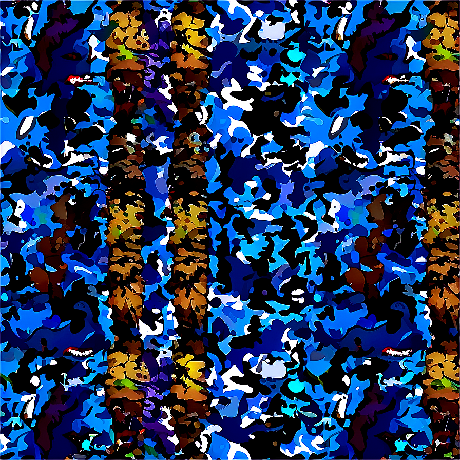 Blue Camo Fabric Png 48 PNG image