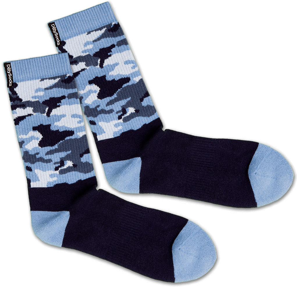Blue Camouflage Socks PNG image