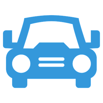 Blue Car Icon Graphic PNG image