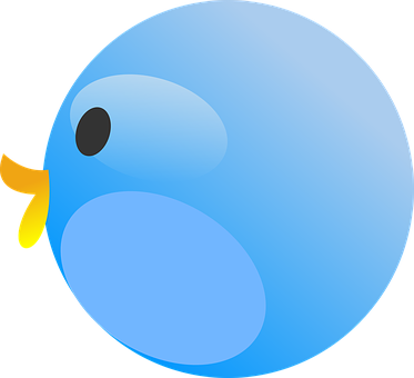 Blue Cartoon Bird Icon PNG image