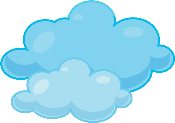 Blue Cartoon Clouds Clipart PNG image