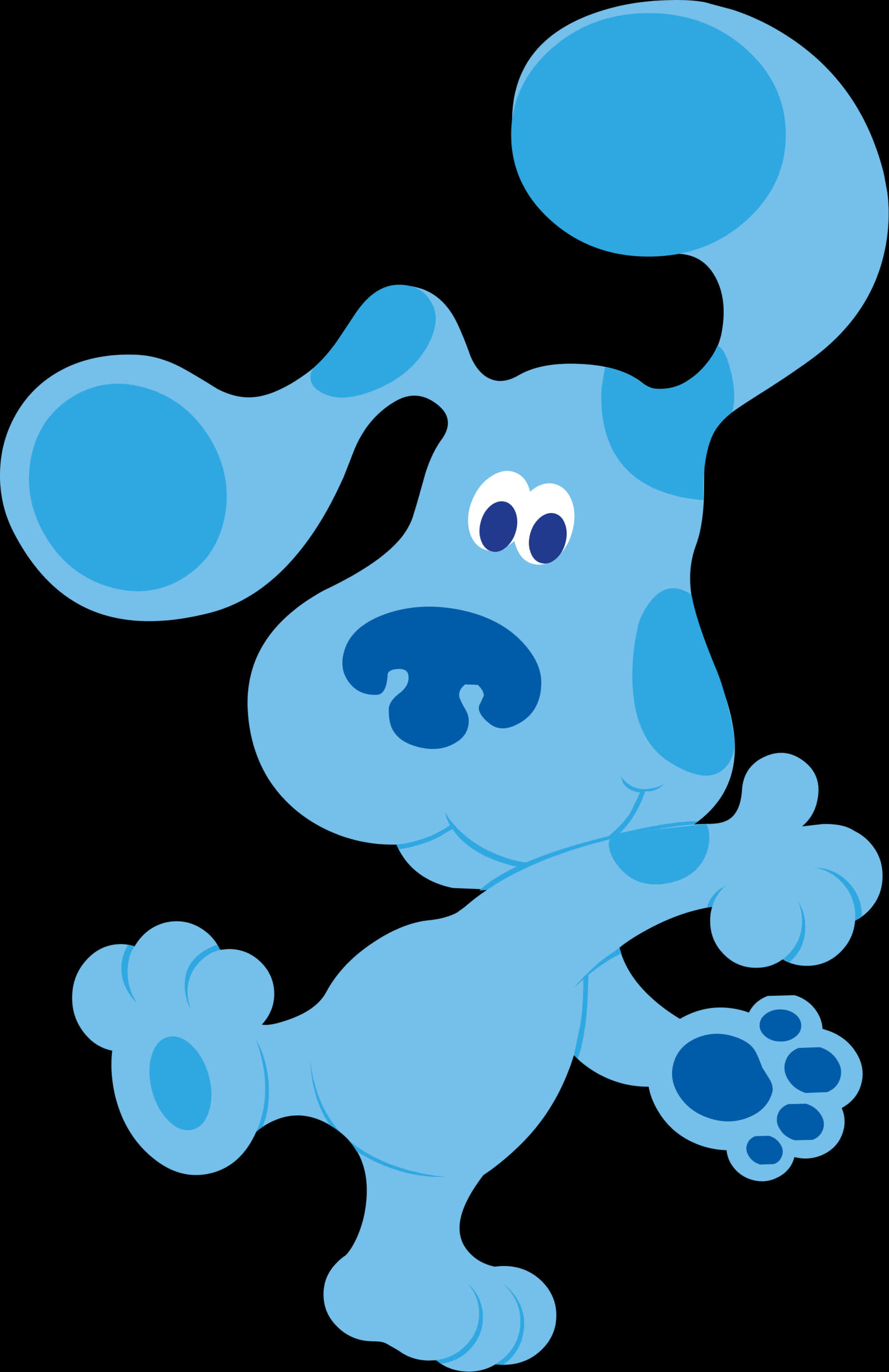 Blue Cartoon Dog Character PNG image