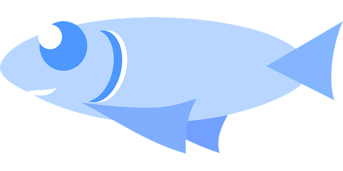 Blue Cartoon Fish Vector PNG image