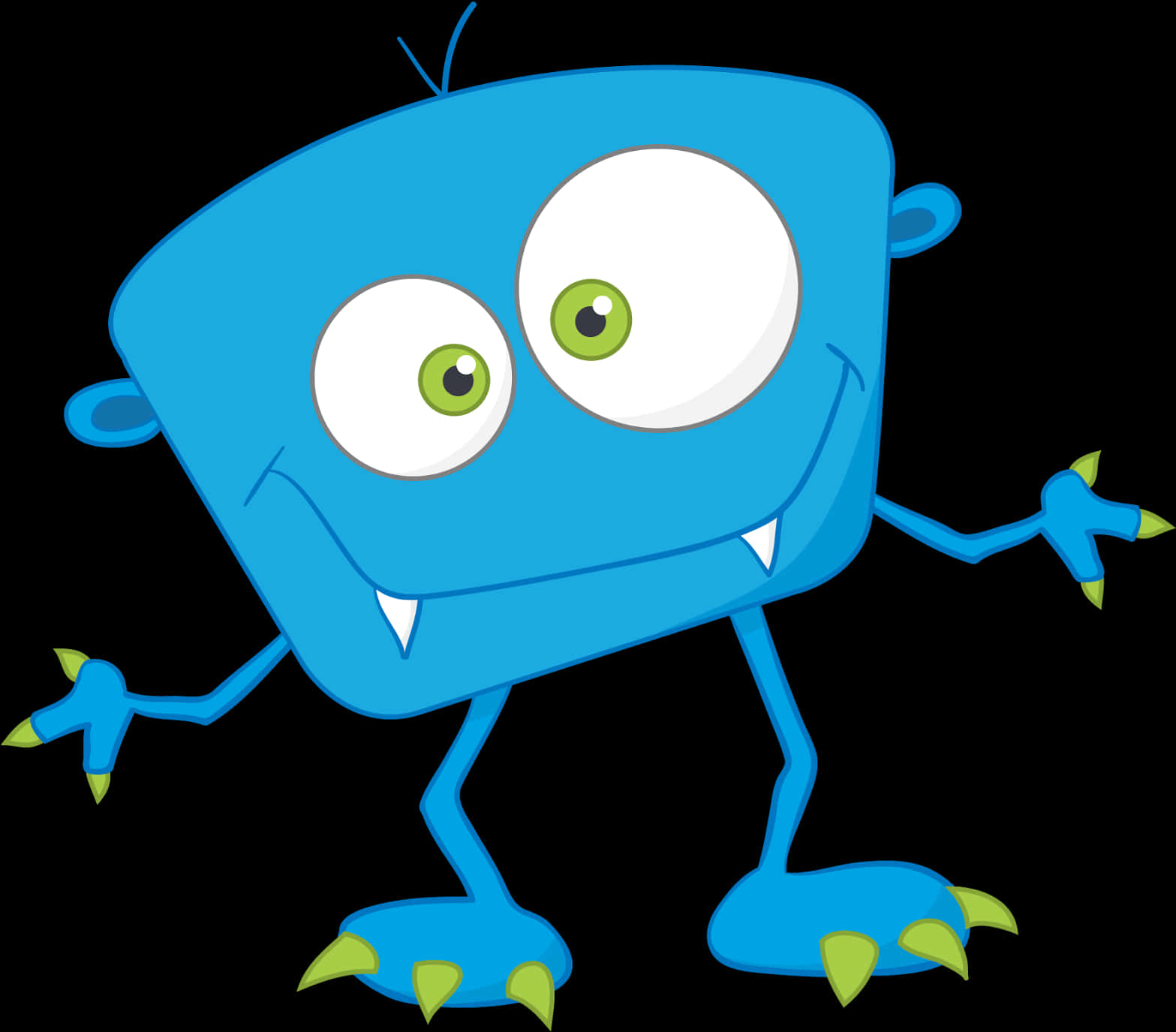 Blue Cartoon Monster PNG image