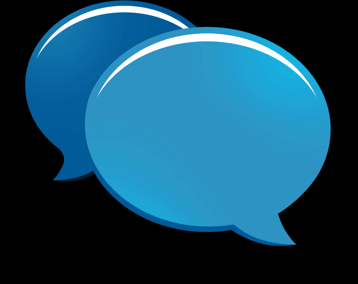 Blue Chat Bubbles Graphic PNG image