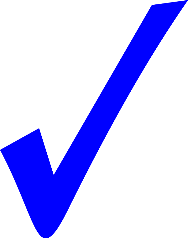 Blue Check Mark Symbol.png PNG image