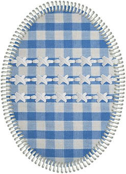 Blue Checkered Easter Egg PNG image