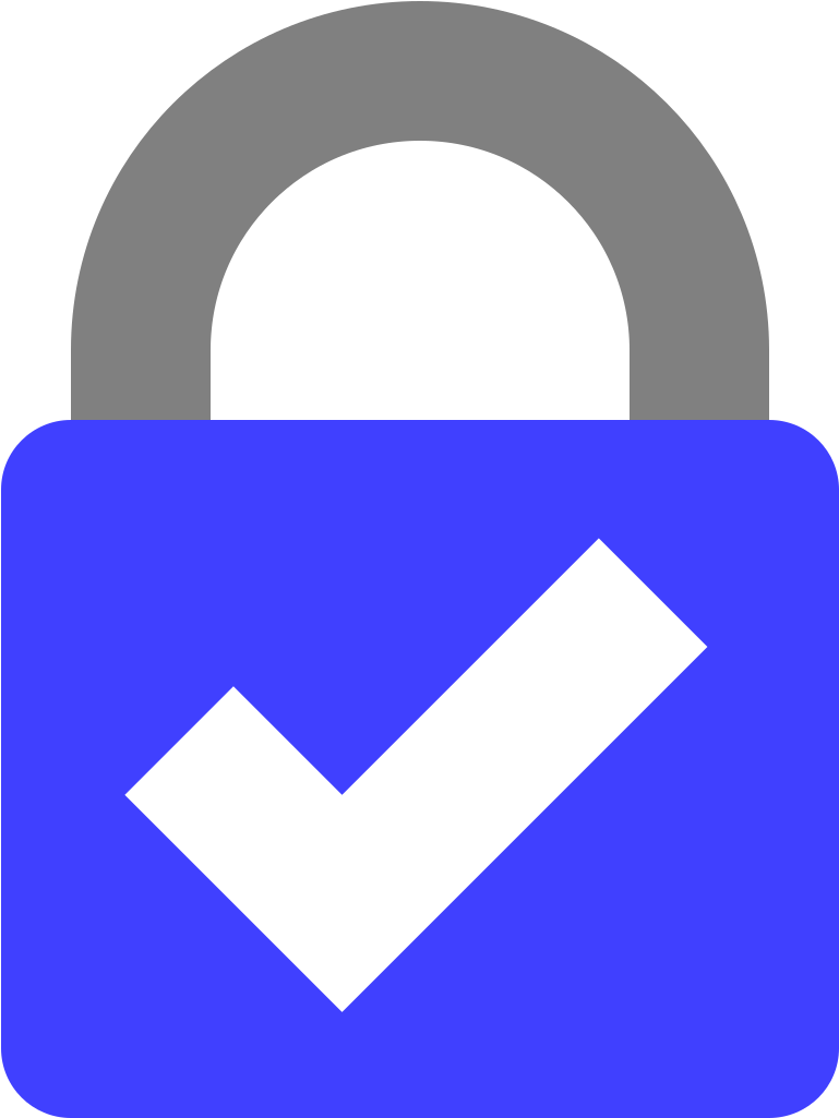 Blue Checkmark Security Icon PNG image