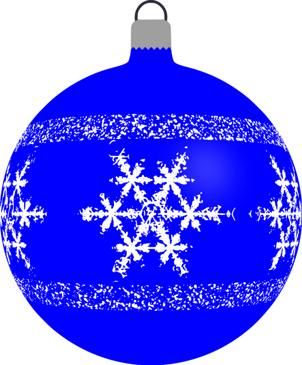 Blue Christmas Ornamentwith Snowflakes PNG image