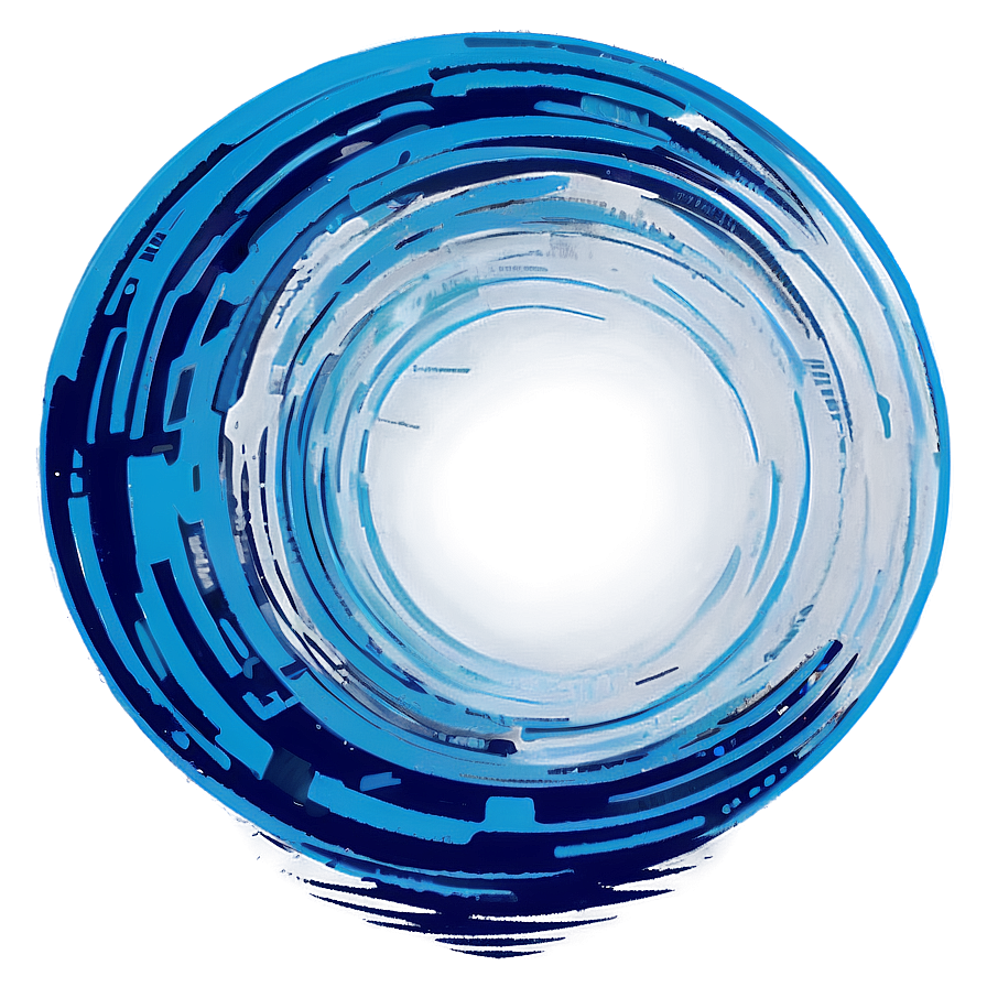 Blue Circle With Glitch Effect Png 37 PNG image