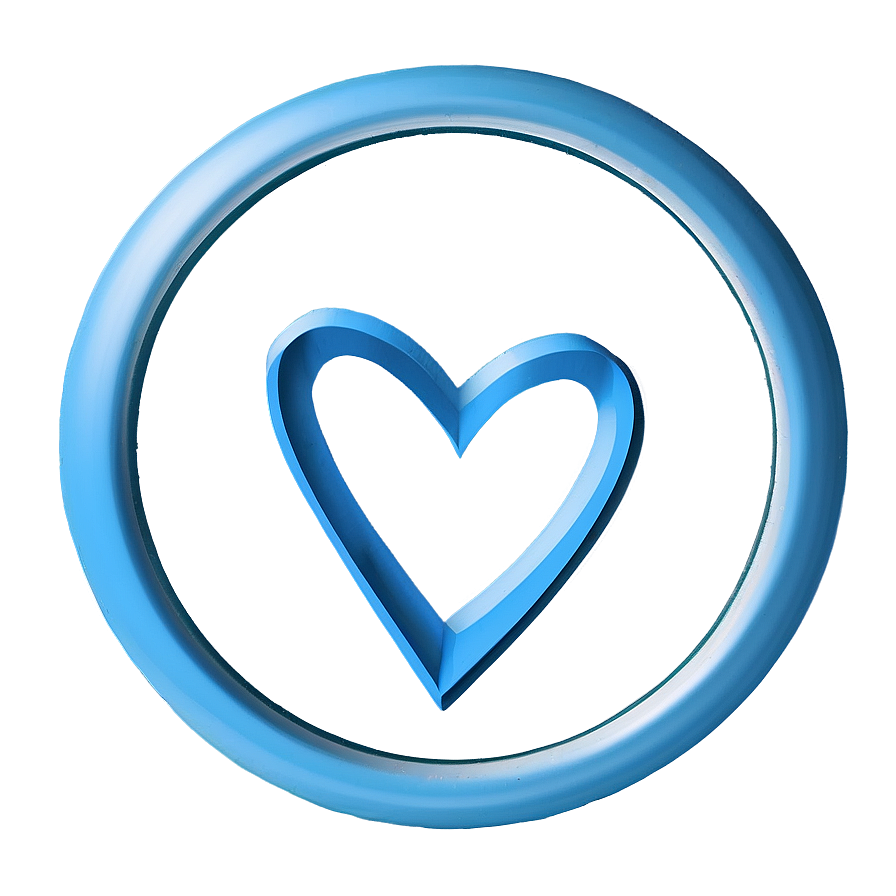 Blue Circle With Heart Png Yic1 PNG image