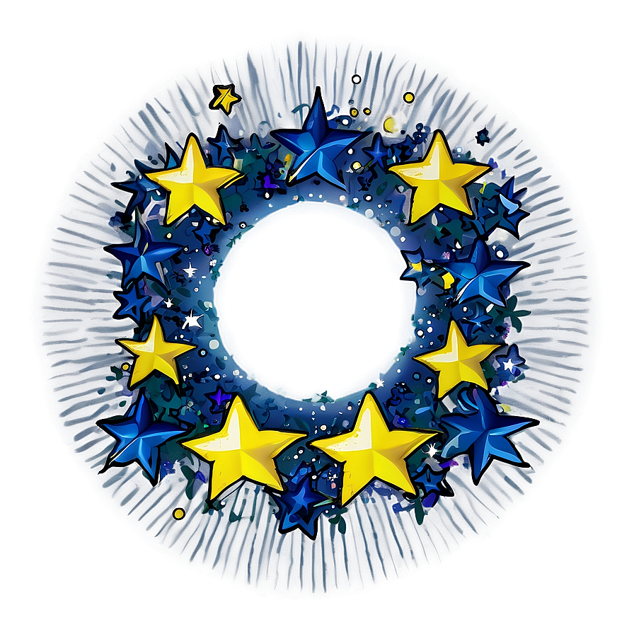 Blue Circle With Stars Png Yhq PNG image