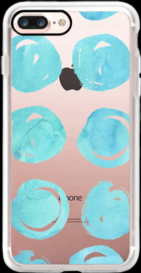 Blue Circles Patterni Phone Case PNG image