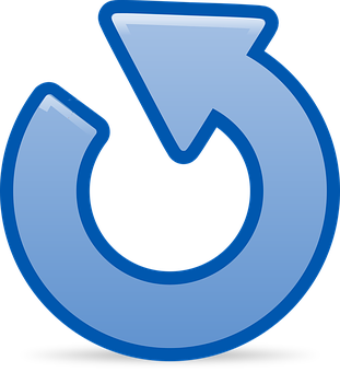 Blue_ Circular_ Arrow_ Icon PNG image