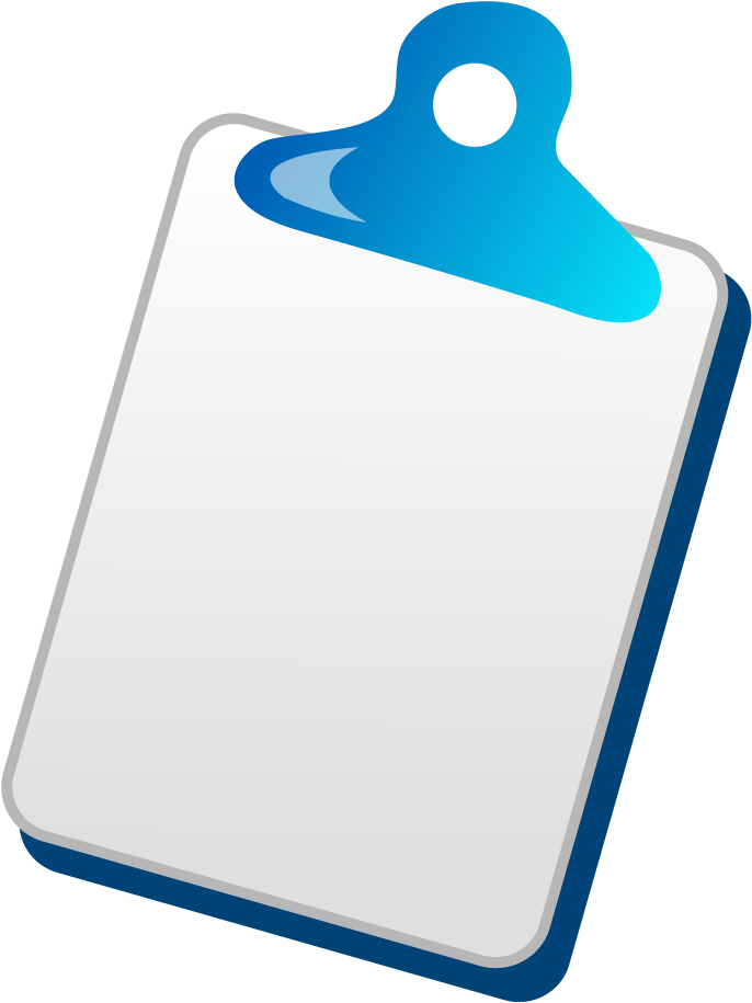 Blue Clip Clipboard Vector PNG image