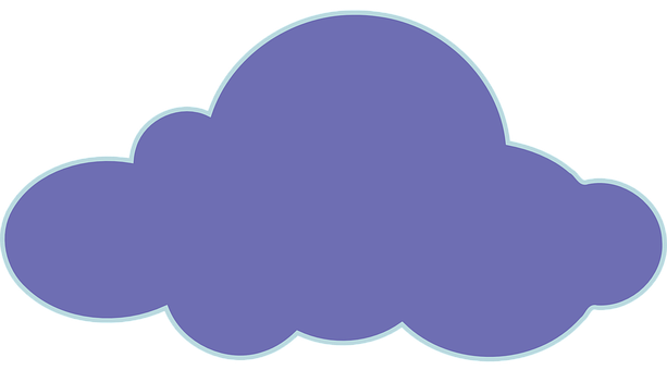 Blue Cloud Graphic PNG image