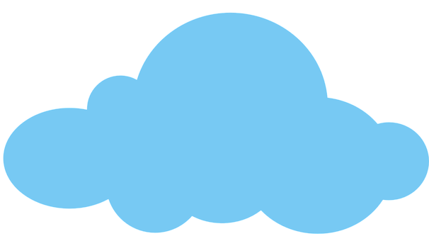 Blue Cloud Graphic PNG image