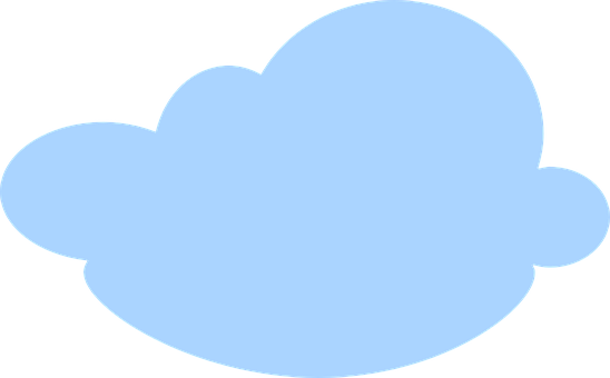 Blue Cloud Graphicon Black Background PNG image