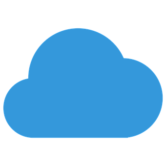 Blue Cloud Icon PNG image