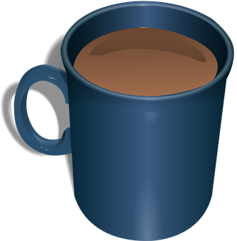 Blue Coffee Mug Full PNG image