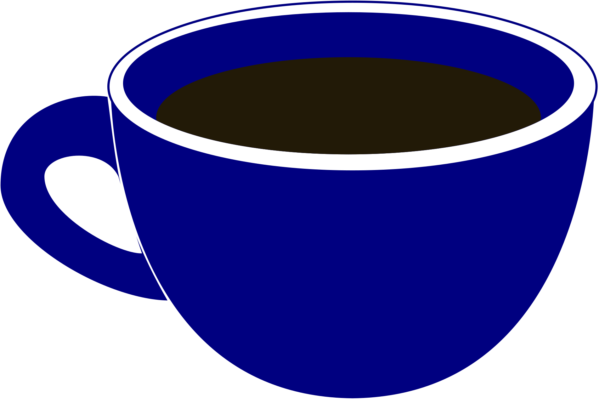 Blue Coffee Mug Vector PNG image