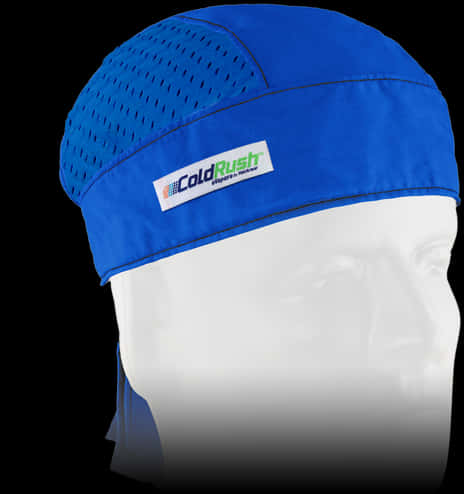 Blue Cold Rush Durag Product Display PNG image