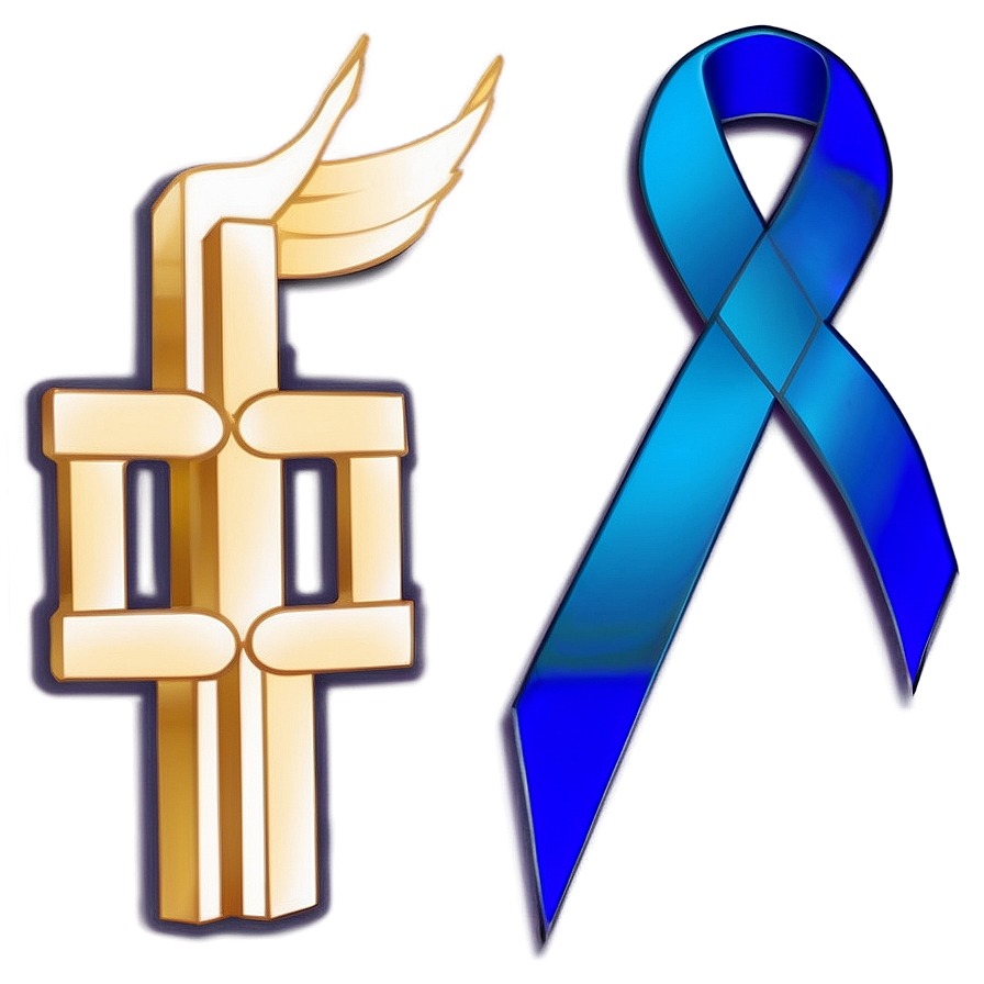 Blue Colon Cancer Ribbon Png Nwc38 PNG image