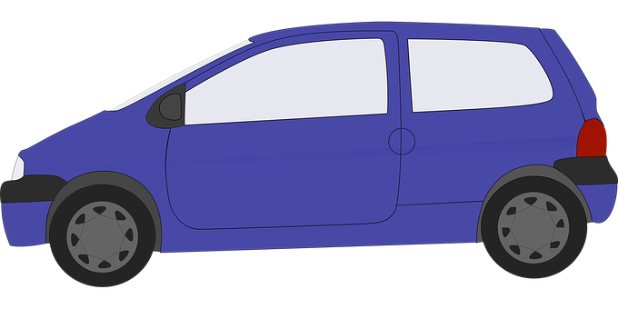 Blue Compact Car Illustration PNG image
