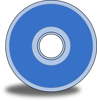 Blue Compact Disc Graphic PNG image