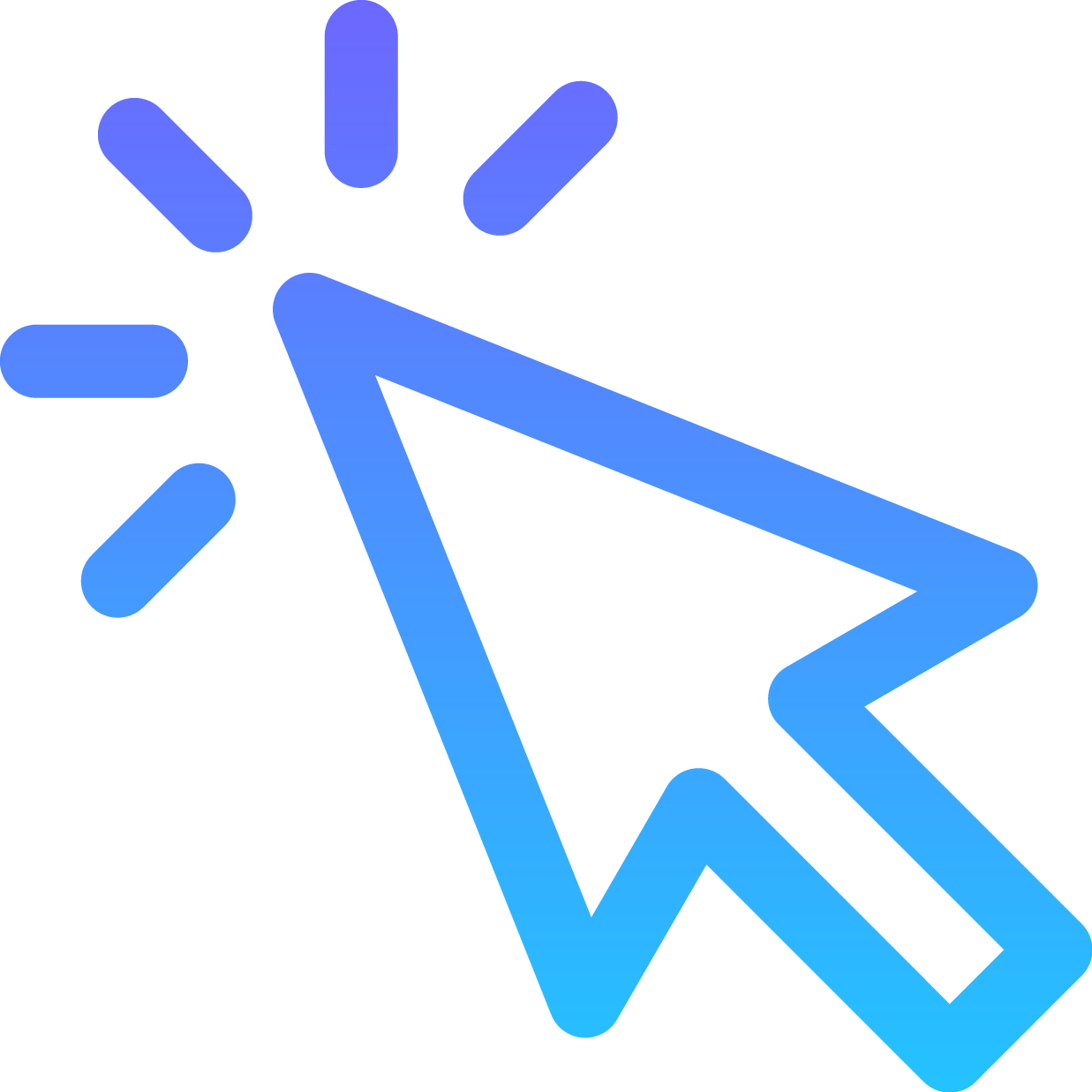 Blue Computer Mouse Pointer Icon PNG image