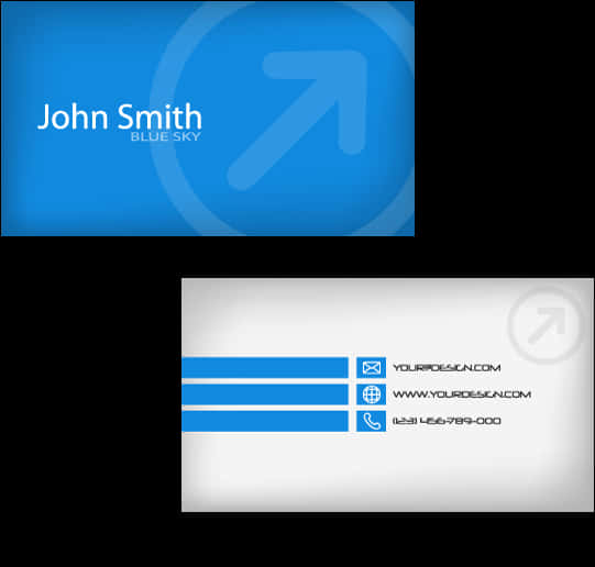 Blue Corporate Business Card Design PNG image