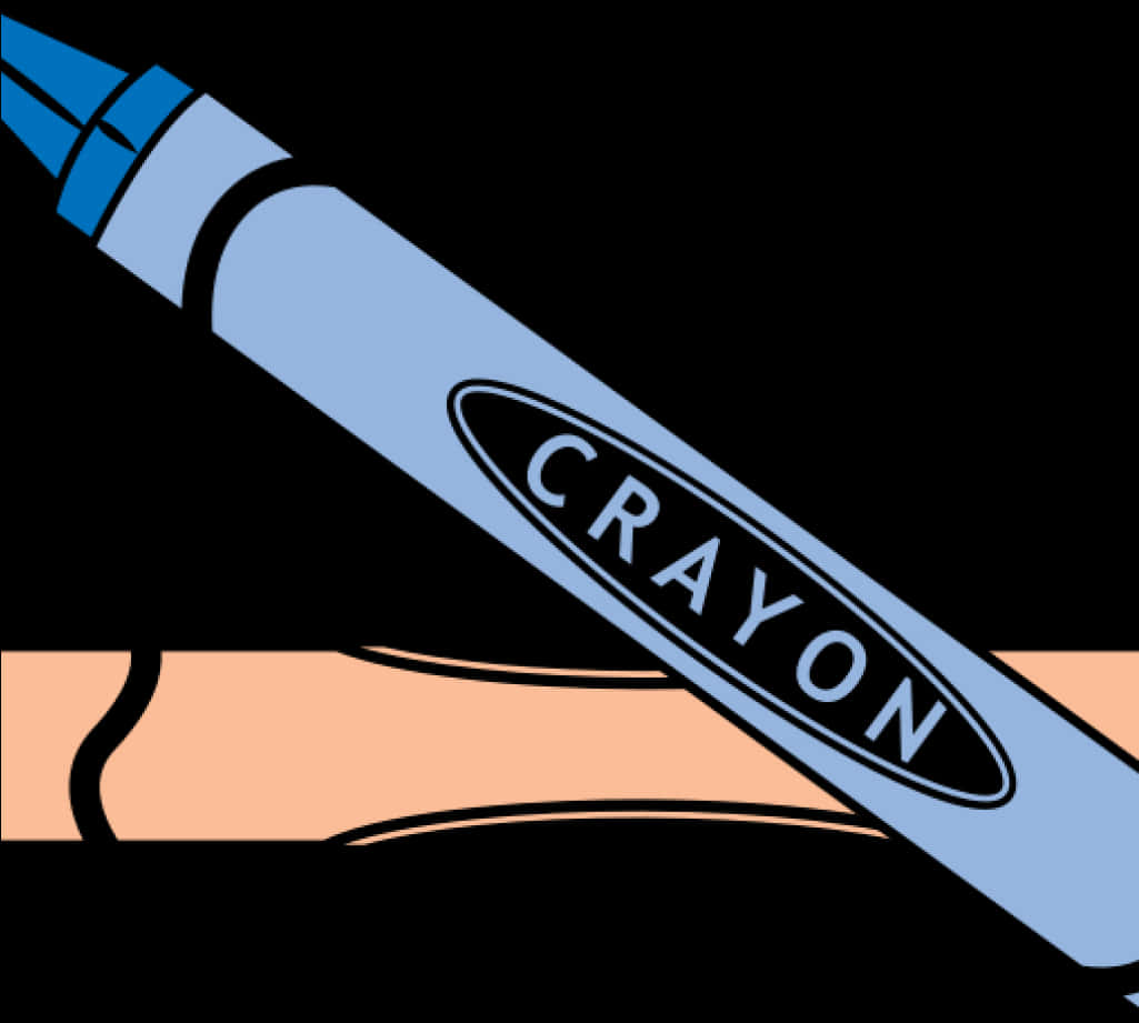Blue Crayon Drawing PNG image