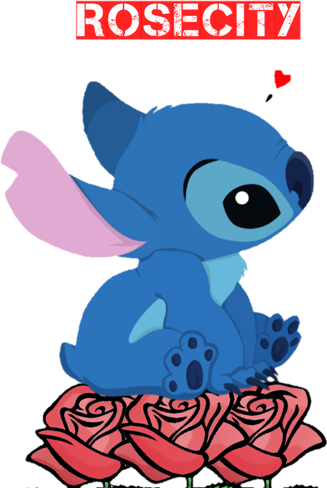 Blue Creatureon Roses PNG image