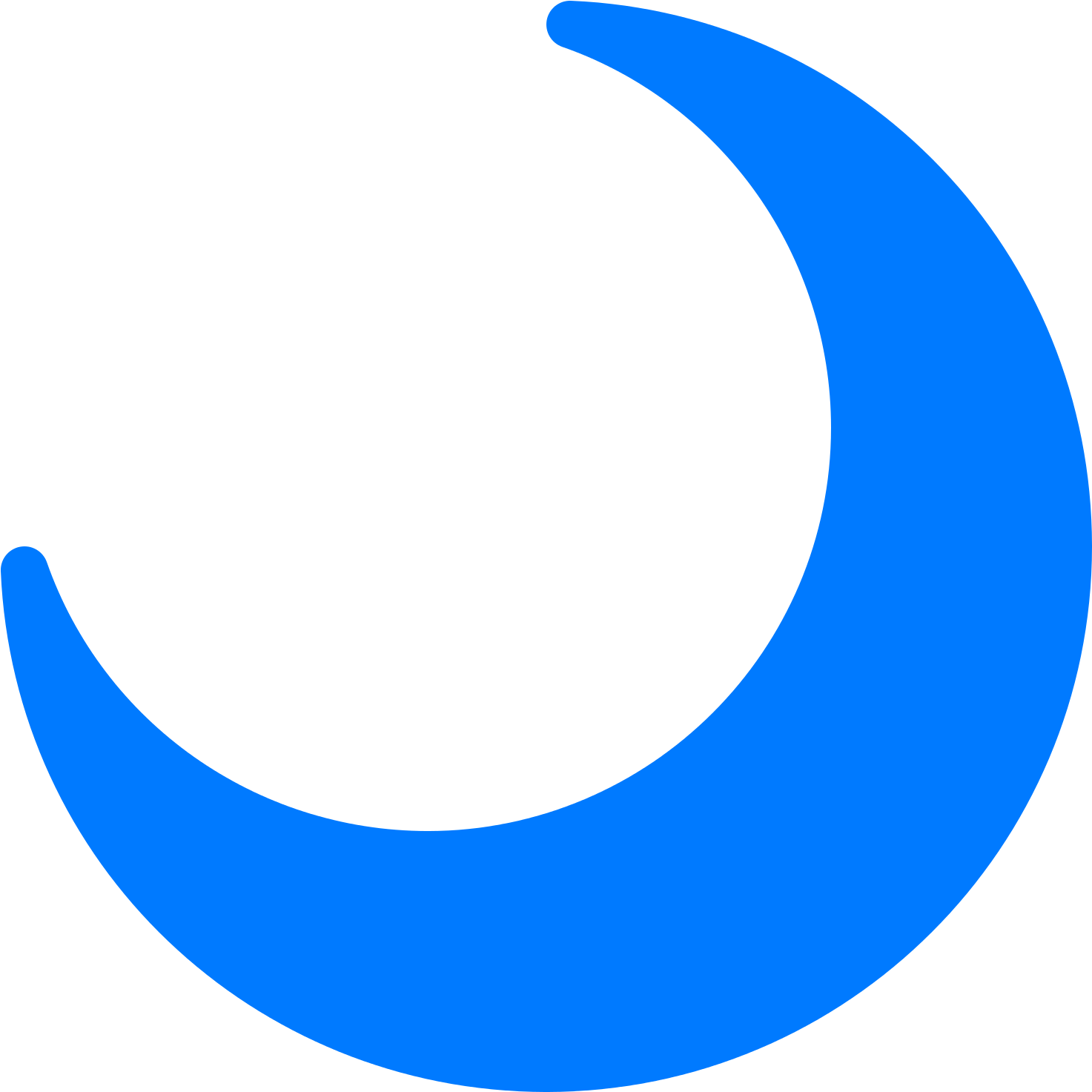 Blue Crescent Moon Graphic PNG image