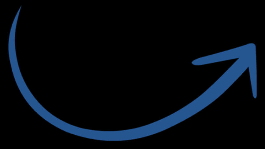 Blue Curved Arrow PNG image