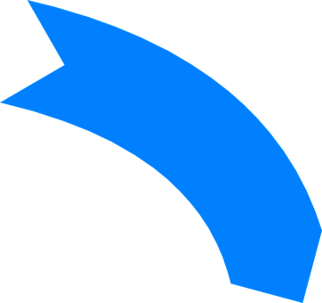 Blue Curved Arrow PNG image