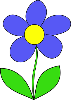 Blue Daisy Graphic PNG image